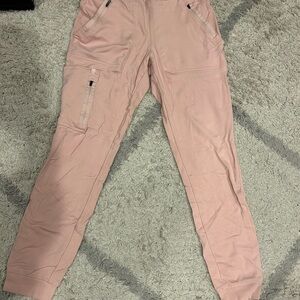 Jaanuu 8 pocket pink jogger scrub pants
